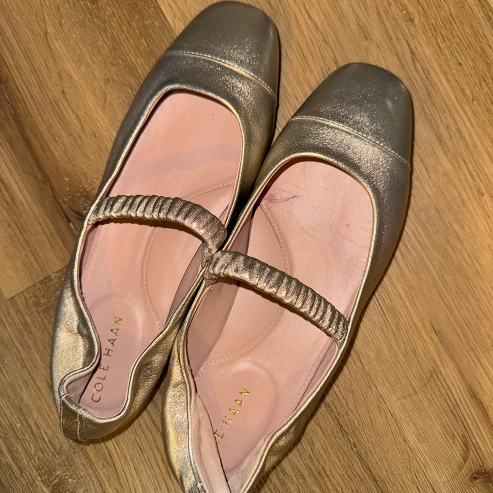 Cole Haan Women's Metallic Gold Flats